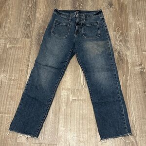 Straight Leg Jeans with Front Pockets